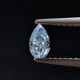 Fancy Light Blue pear cut diamond 7.02×4.20mm gemstone | SARATTI