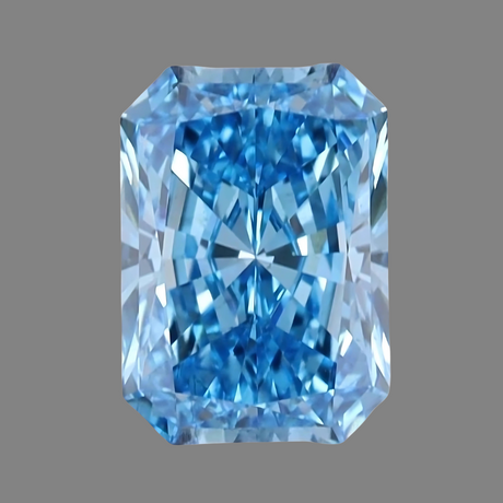 Fancy Vivid Blue Rectangular Lab Grown Diamond | Saratti