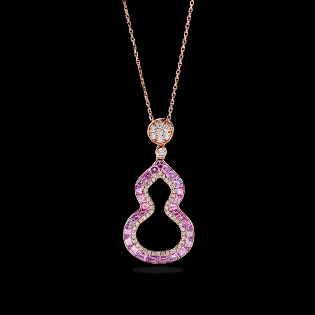 Figure - 8 Style Sapphire and Diamond Necklace | Saratti