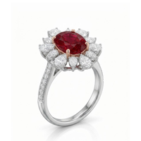 Flora Corona – Natural Ruby & Diamond Ring