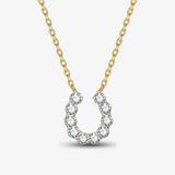 Fortune's Whisper Diamond Horseshoe Pendant