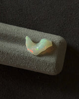 Freeform Ethiopian White Opal loose gemstone display view | SARATTI
