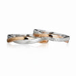 Fusion Two Tone Natural Diamond Wedding Set | His & Hers - SARATTI
