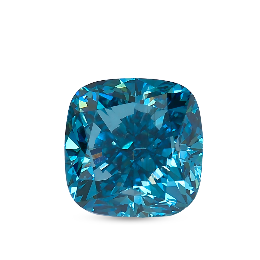 2.01-carat Fancy Deep Green-Blue Natural Diamond Cushion | GIA - Enhanced