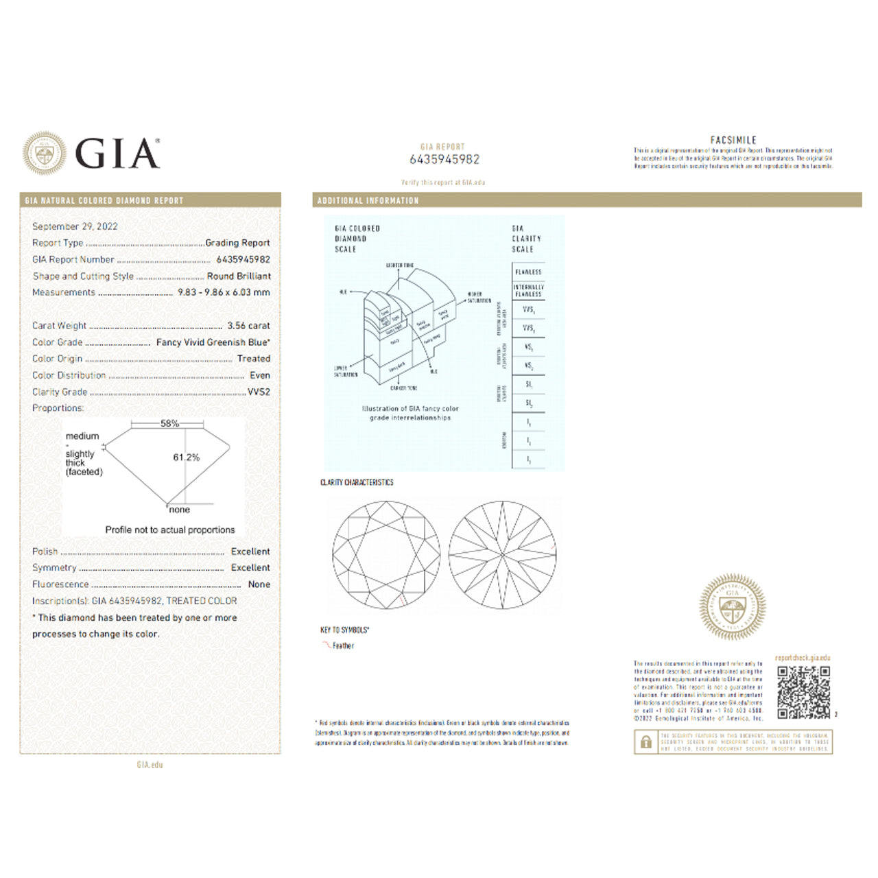 GIA Certified VVS2 Clarity Aqua Blue Natural Diamond Gem | Saratti
