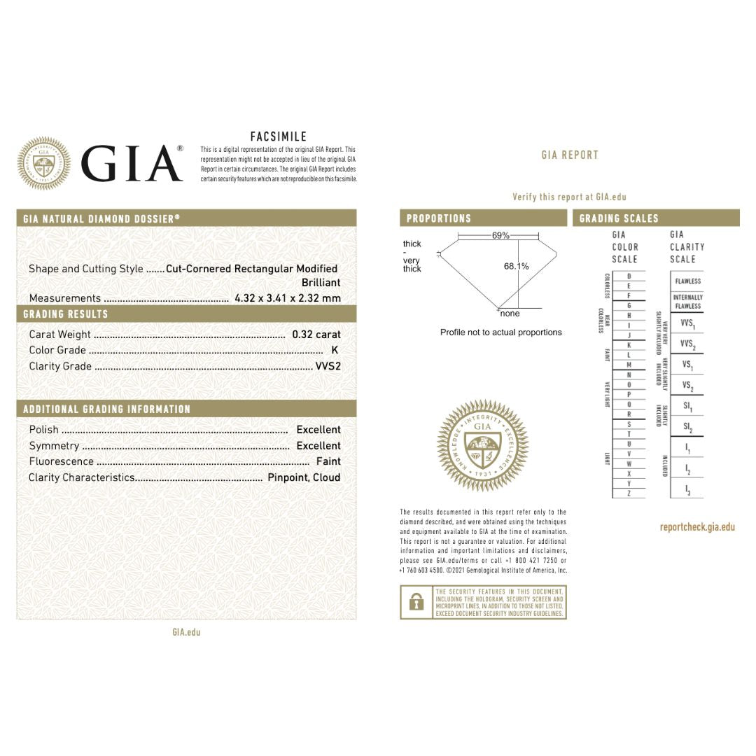 GIA Certificate For Radiant Cut Diamond Stone | Saratti 