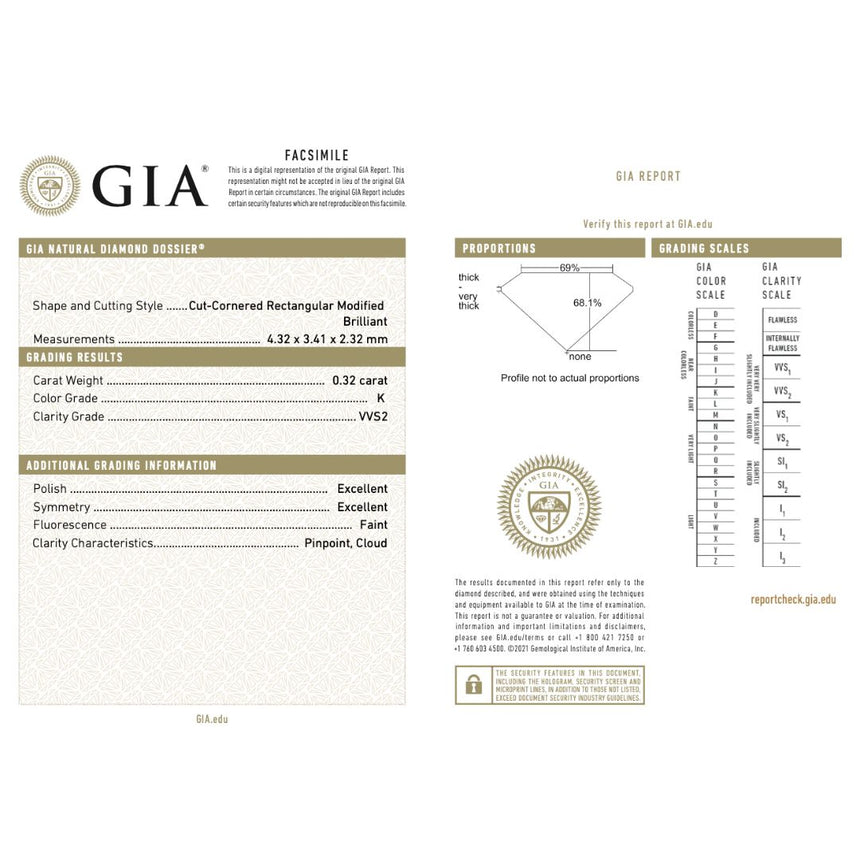 GIA Certificate For Radiant Cut Diamond Stone | Saratti 
