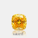 GIA Certified Fancy Vivid Color Diamond Cushion | SARATTI  
