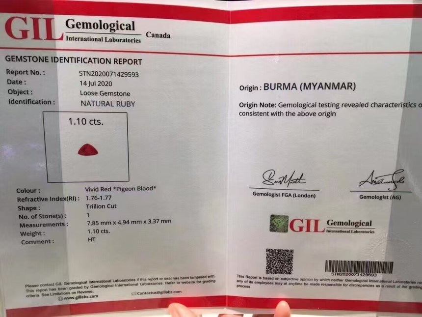 GLC Certified Burmese Ruby Pigeon Blood Ruby | Saratti