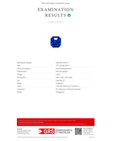 GRS Certified 1.64ct Unheated Natural Madagascar Sapphire Asscher step cut detailed view | SARATTI