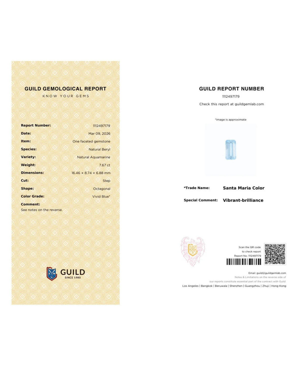 GUILD-certified Natural Santa Maria Aquamarine alternate view | SARATTI