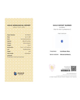GUILD Certified 4.03ct Unheated Cornflower Blue Sapphire 9.14 x 7.70 x 6.85 mm | SARATTI