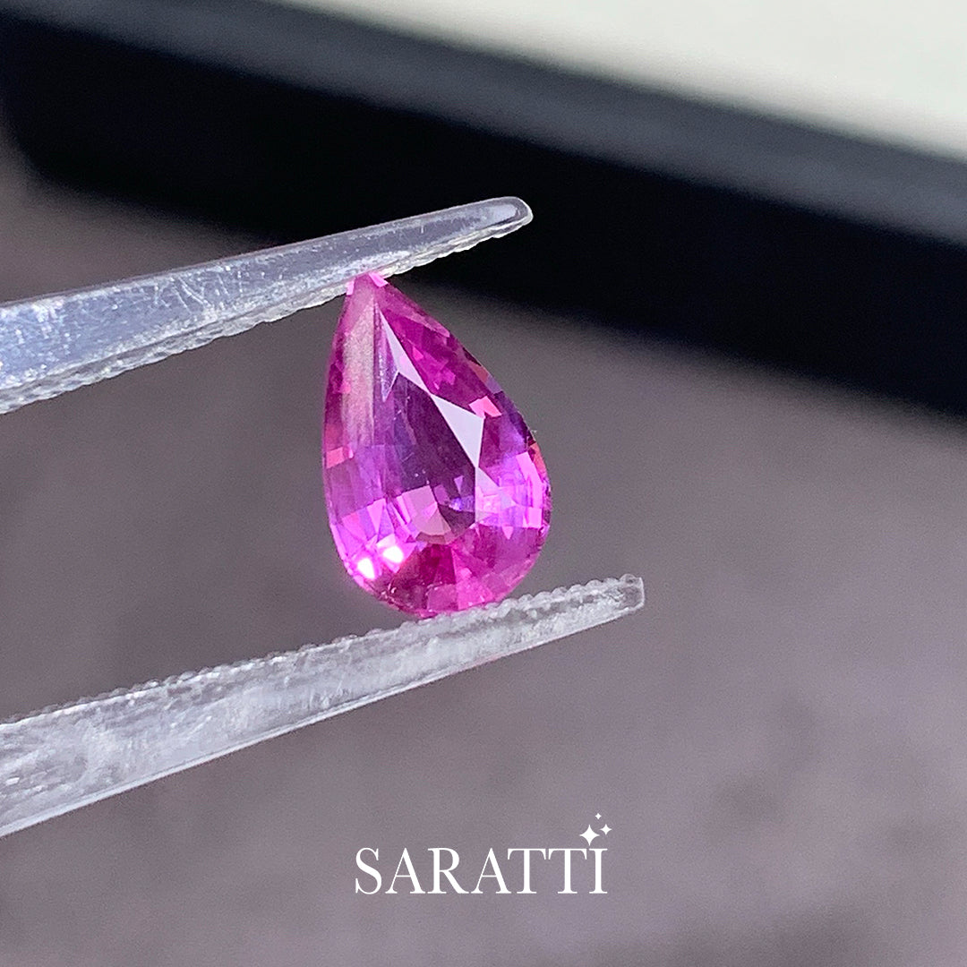 GUILD Certified Lavender Sapphire Pear Cut | SARATTI
