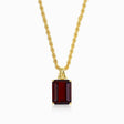  Front Shot Crimson Knight Garnet Necklace in Yellow Gold | Saratti 