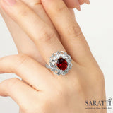 Coronet Rouge Gold Garnet Ring