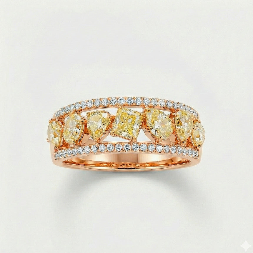18K Rose Gold Top view section | SARATTI