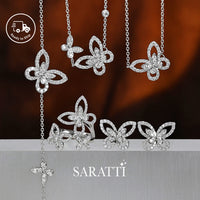 Petale Lumière Butterfly Diamond Jewelry Set in Platinum | SARATTI.