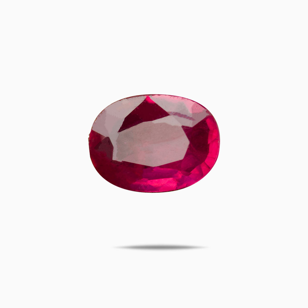 0.3 Carat Oval Cut Red Ruby Gemstone | Saratti