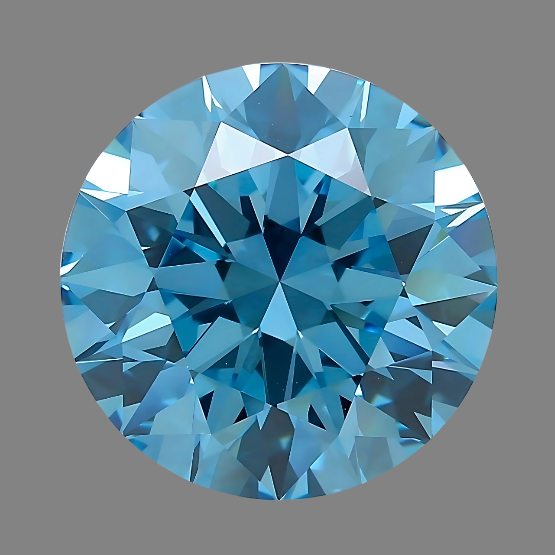 GIA Certified Round Blue Natural Diamond Gemstone | Treated | 1.17 carats