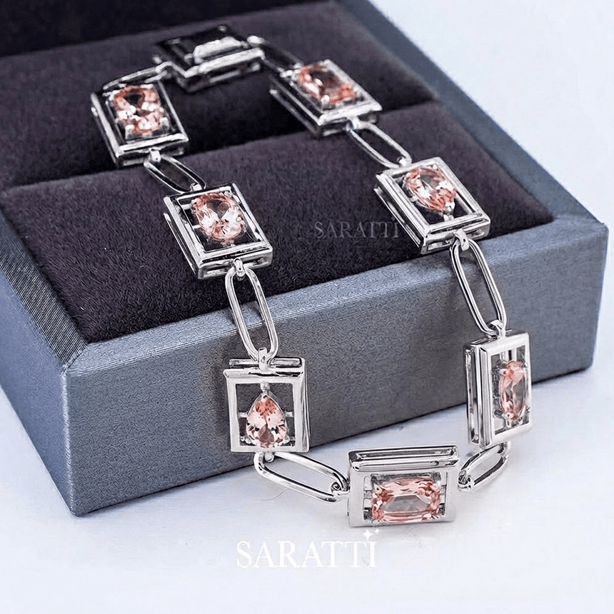 Morganite Bracelet in 18K Rose Gold