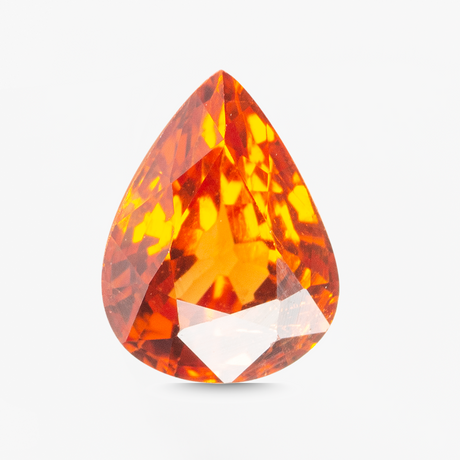 Pear Orange Natural Spersatine Garnet Gemstone, 1.05 Carats , Size 5 x 6.6 mm