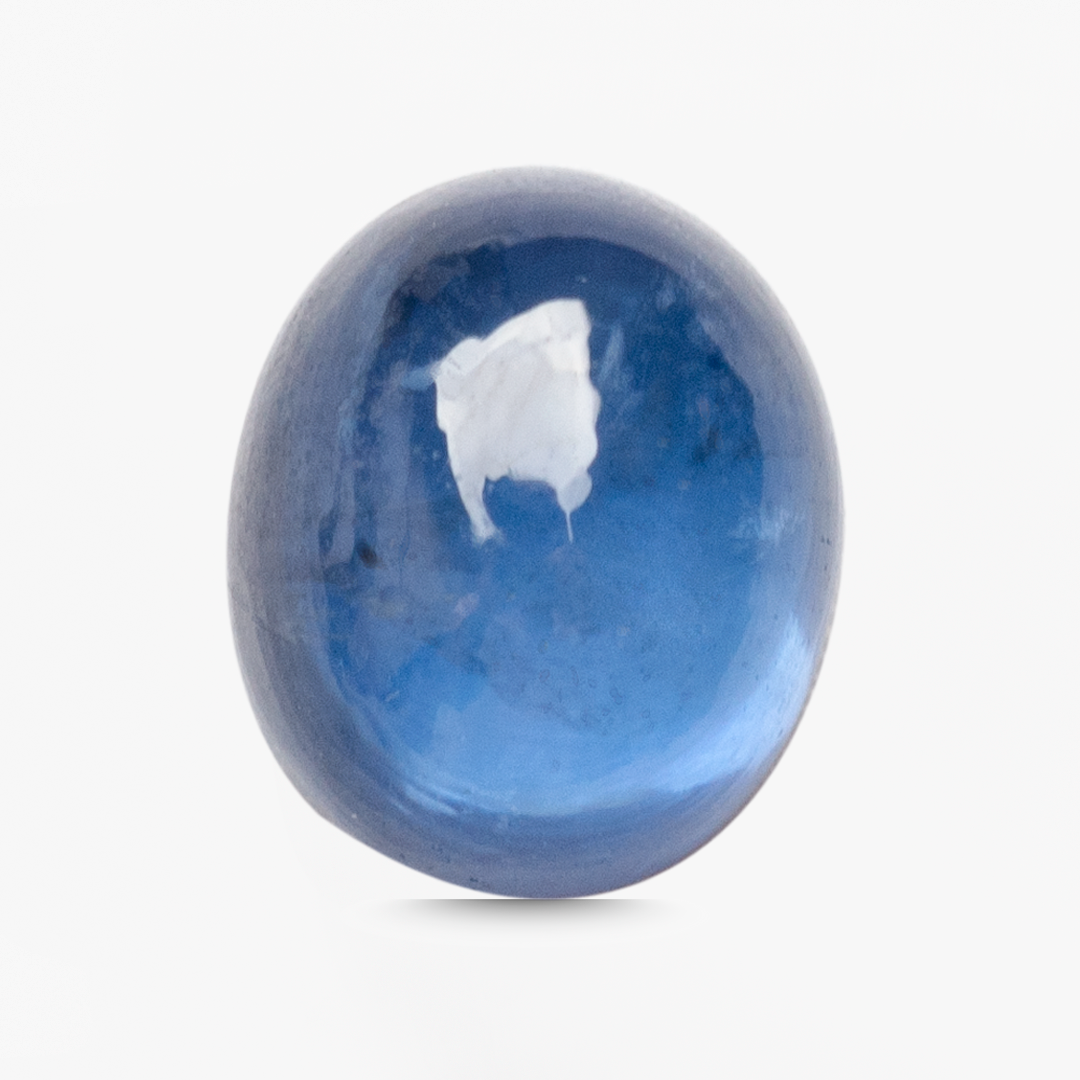 1.3 carats Blue Natural Sapphire Gem | Oval Cabochon  6 x 5mm