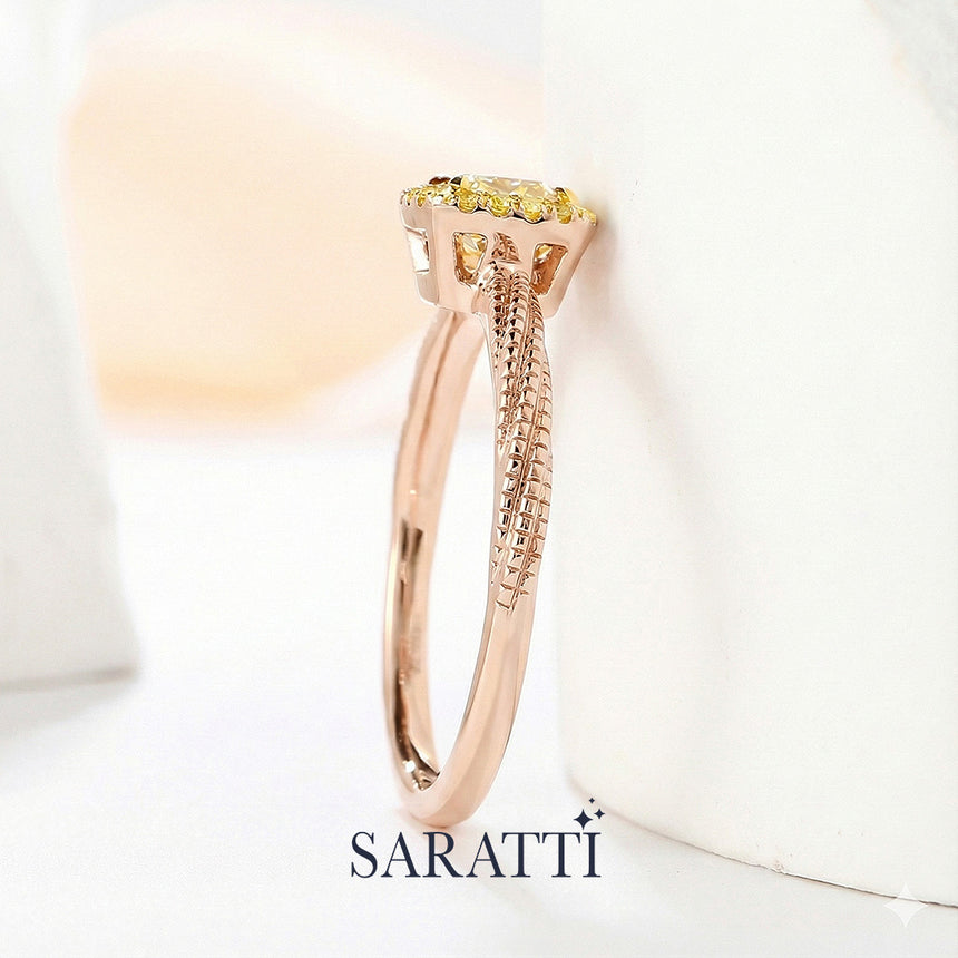 18K Rose Gold standing studio image | SARATTI