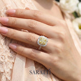 18K Rose Gold Ring on Models Finger | SARATTI