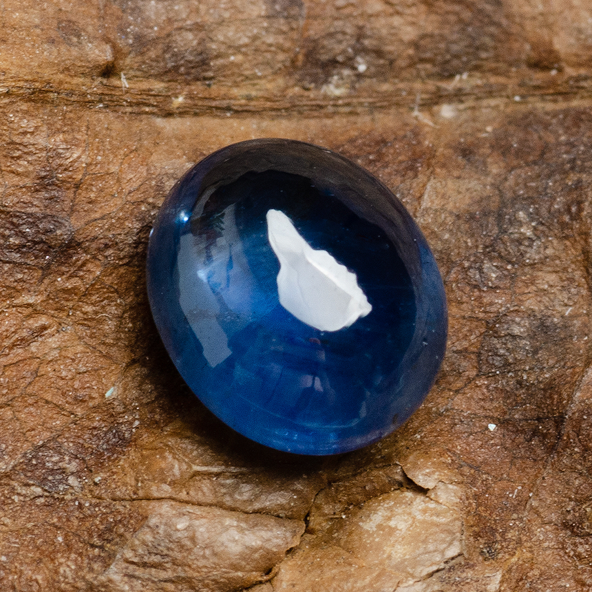 Genuine natural oval cabochon sapphire 5.8x5mm gemstone | SARATTI