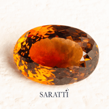 Golden Colored Natural Imperial Topaz Gemstone - SARATTI 