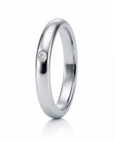 Golden Whisper natural diamond wedding band in 18K White Gold | SARATTI