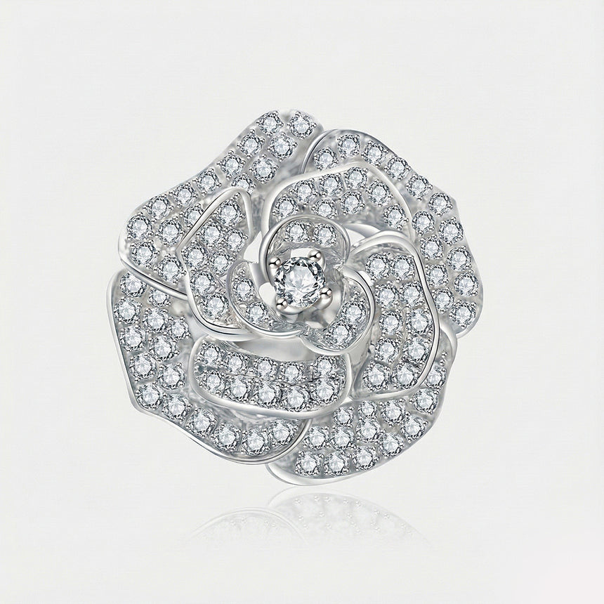 Art Deco Wedding Band & Natural Diamonds Cocktail Ring