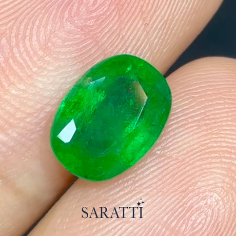 Vivid Green Emerald Loose Gemstone | SARATTI