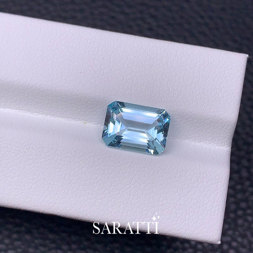 2.75 Carats Natural Santa Maria Aquamarine | Octagonal Cut | Intense Blue
