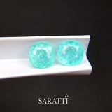 2.71ct Paraiba-type tourmaline earrings gemstones | SARATTI