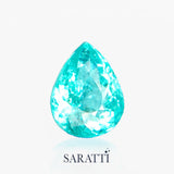 3.11ct Neon Blue Tourmaline Pear Cut | SARATTI