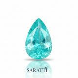 1.95ct Natural Paraiba-Type Neon Blue Tourmaline Pear, AIGS | SARATTI