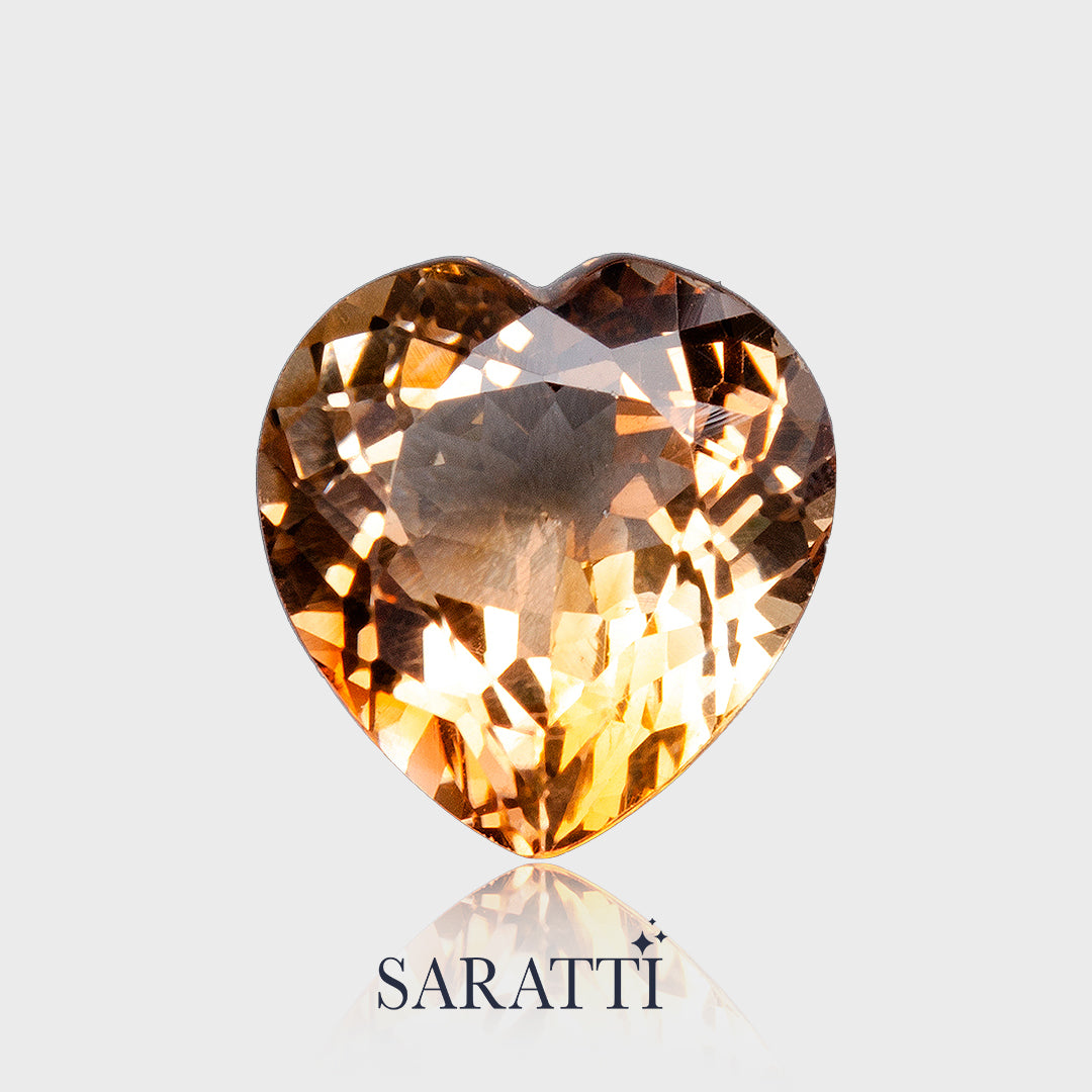 Heart Imperial Topaz 12.6 × 12.3 mm loose gemstone Brazil | SARATTI
