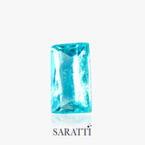 Rectangular Cut Blue Tourmaline Loose Stone | SARATTI
