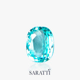 Neon Blue Cushion Paraiba Tourmaline Close-Up | SARATTI