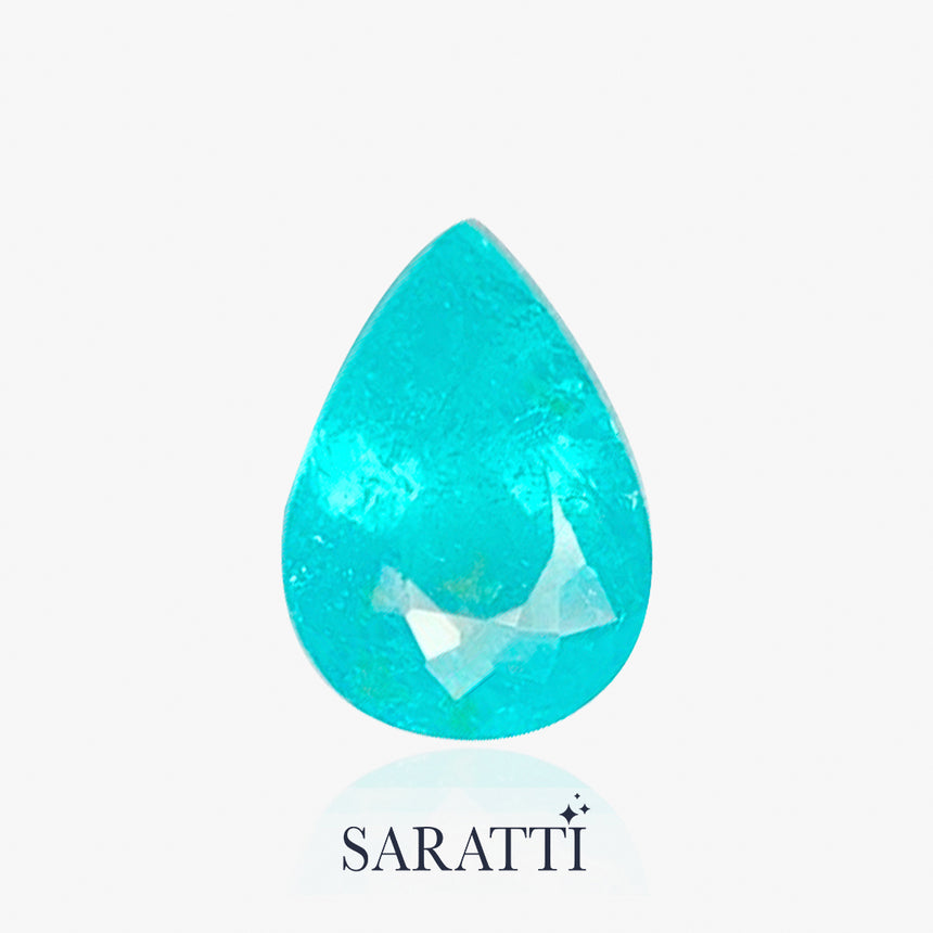 Pear Shape Neon Tourmaline Gemstone | SARATTI