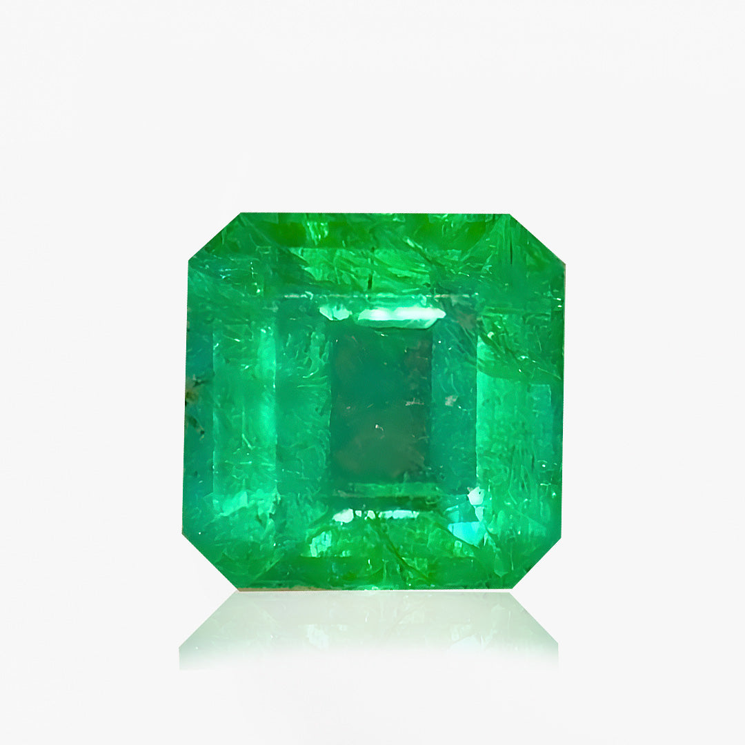 4.20ct Vivid Green Colombian Emerald (Octagonal Cut) | GUILD Certified