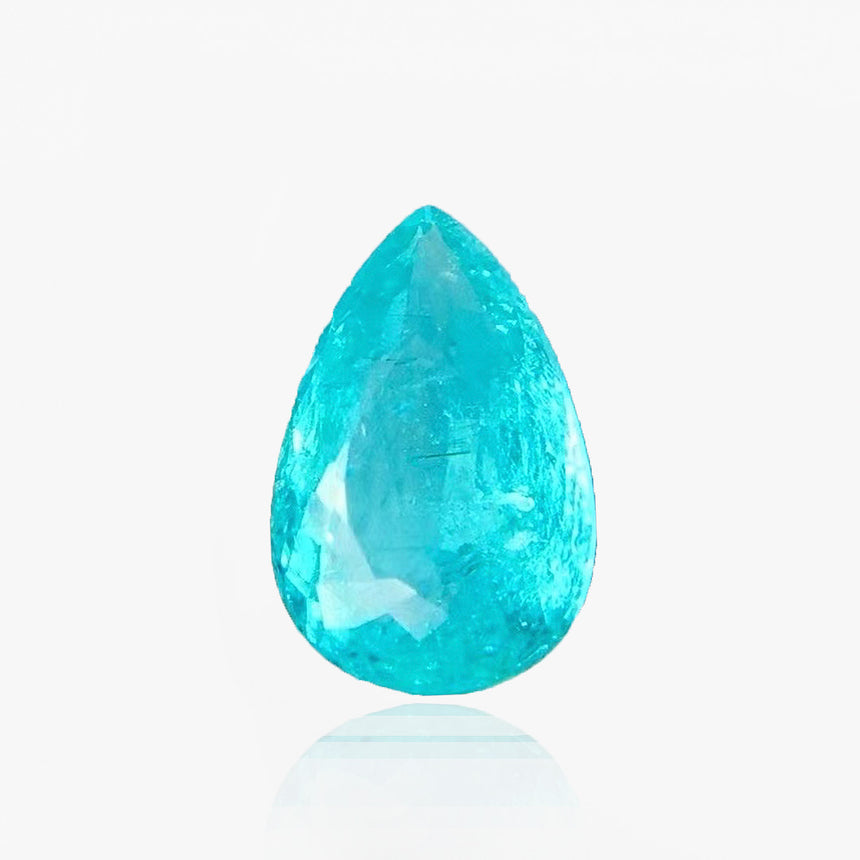 Neon Blue Paraiba-Type Tourmaline 3.99ct Pear Cut | SARATTI