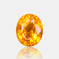 6.14 carats Natural Fancy Yellow Sapphire Gemstone | Oval Cut