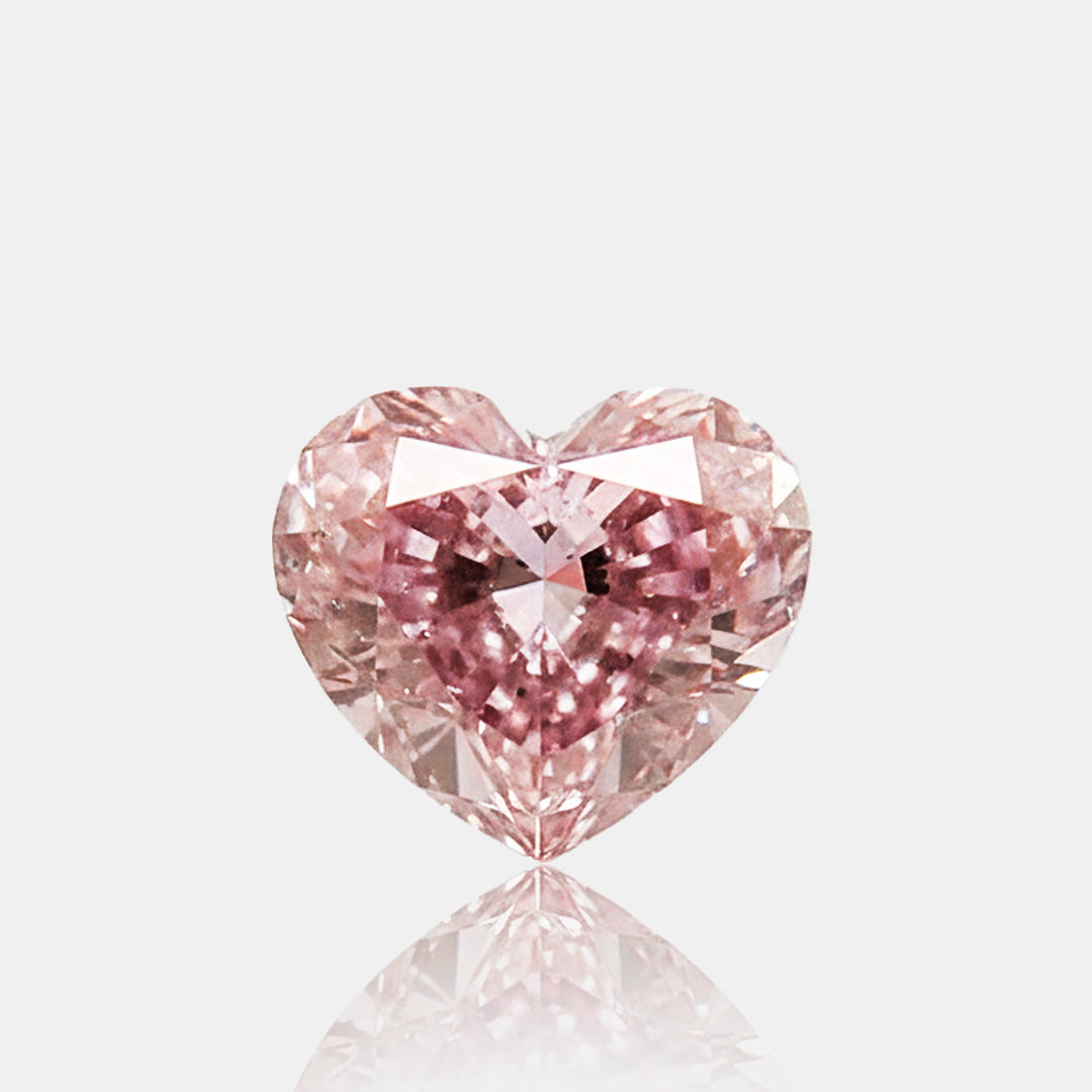 0.32 carats Natural Fancy Purplish Pink Diamond | Heart Shape