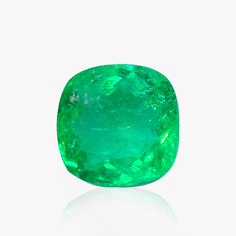 4.41ct Colombian Emerald Cushion Cut | SARATTI