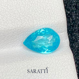 Pear Shape Neon Blue Tourmaline Collector Stone | SARATTI