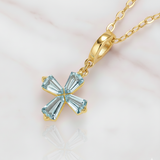 Celestial Cross – Aquamarine Solitaire Edition