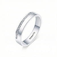 Axis Diamond Line Wedding Band