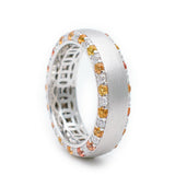 Mens sapphire wedding band luxury gemstone wedding ring in platinum | SARATTI